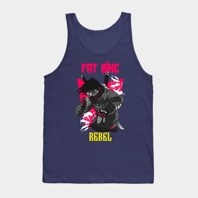 Fat Bike Rebel for Mountain Bikers Tank Top by With Pedals